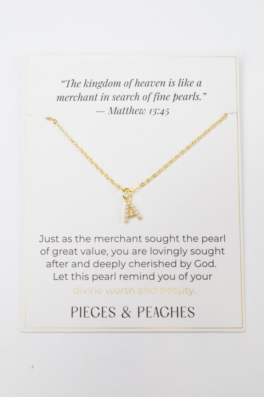 Pearl Initial Necklace