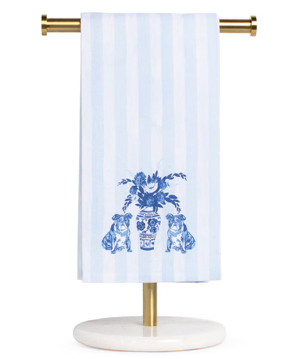 Callie Bulldog Striped Hand Towel