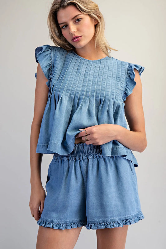Elowen Pintuck Peplum Blouse