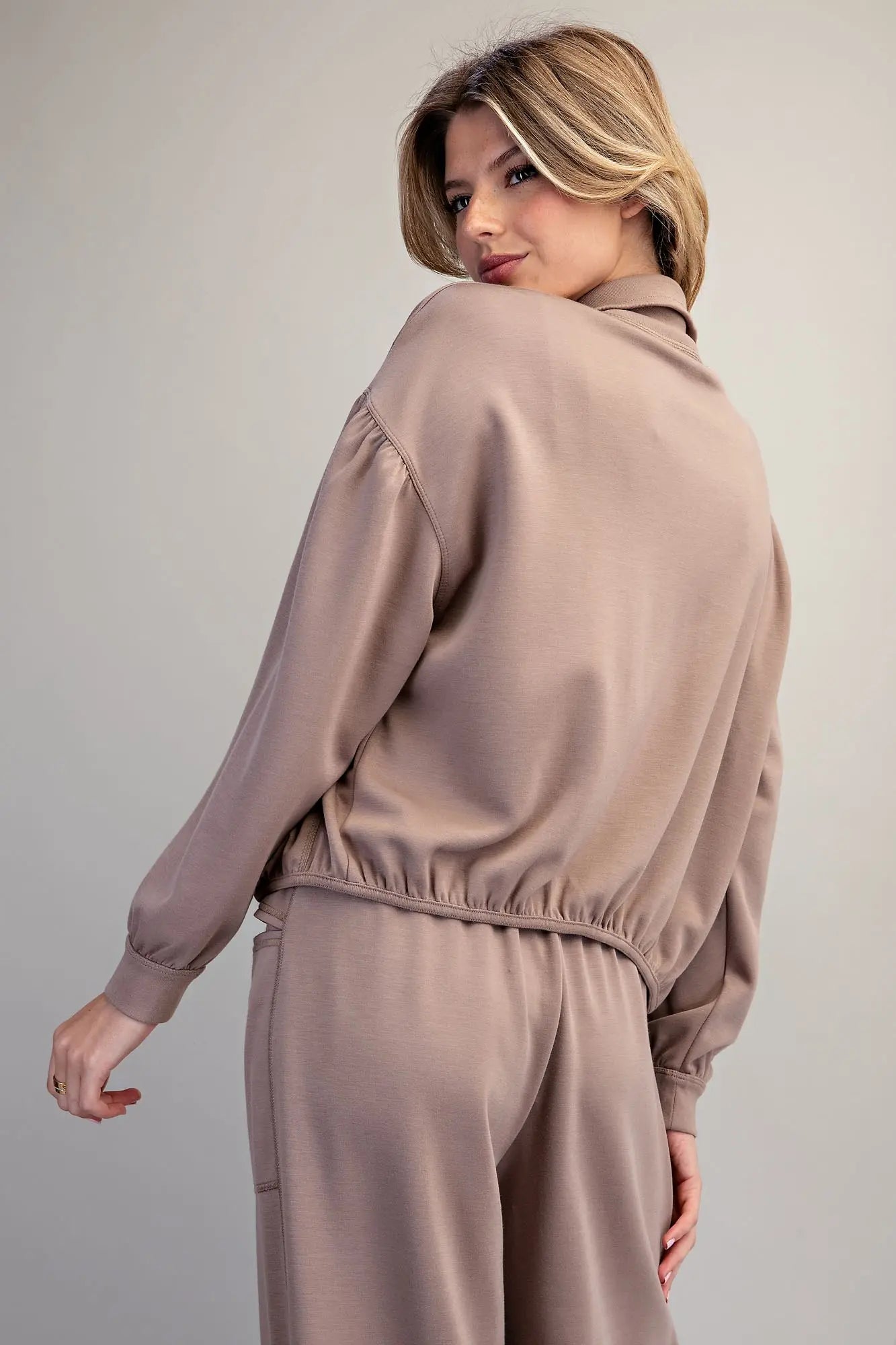 Brittany Ruched Pocket Track Jacket