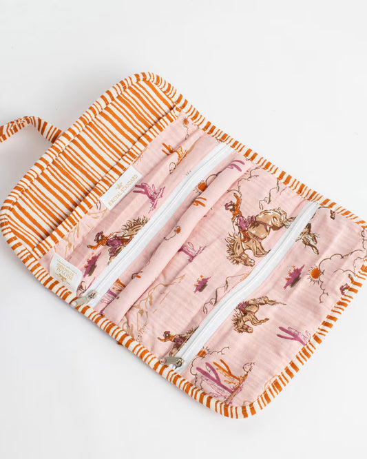 Howdy Hunny Quilted Jewelry Roll