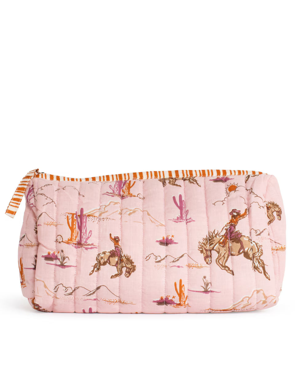 Howdy Hunny Quilted Cosmetic Bag
