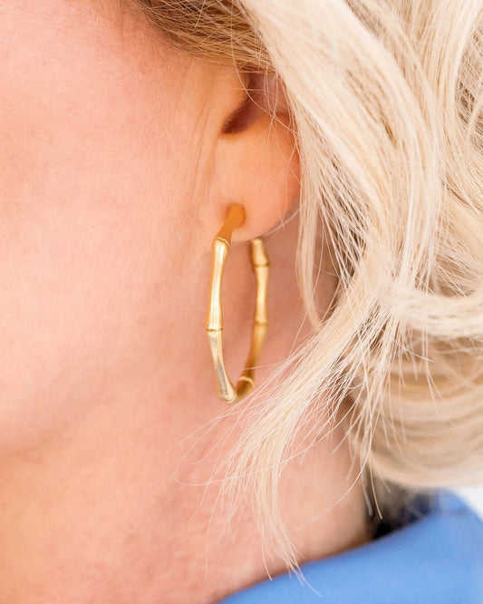 Bamboo Hoop Earrings