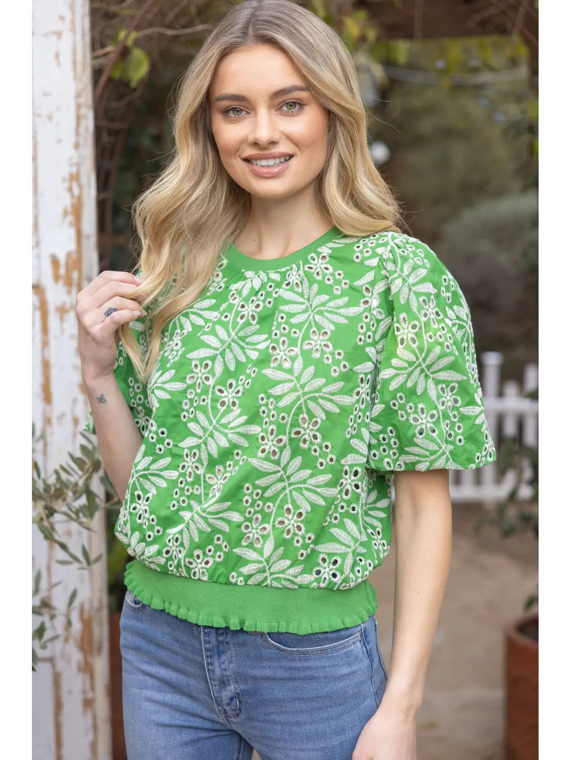 Aria Eyelet Top