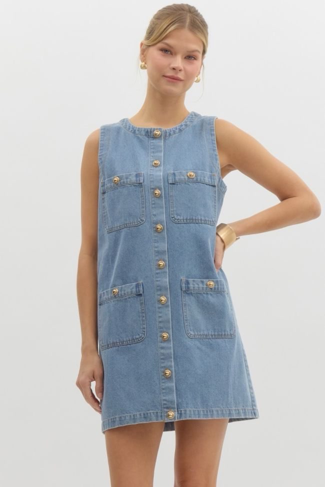 Golden Days Denim Dress