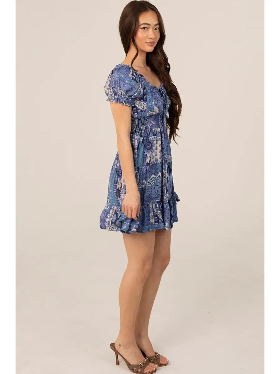 Bluebell Paisley Smocked Dress