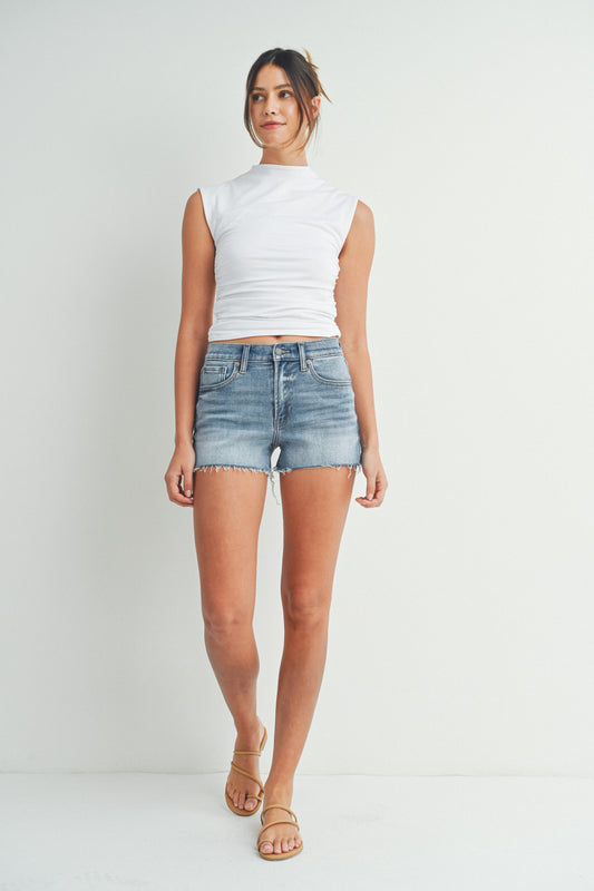 Riley Distressed Denim Shorts