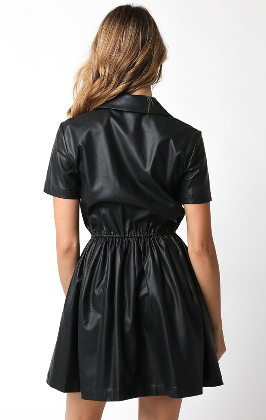 Marjorie Faux Leather Dress