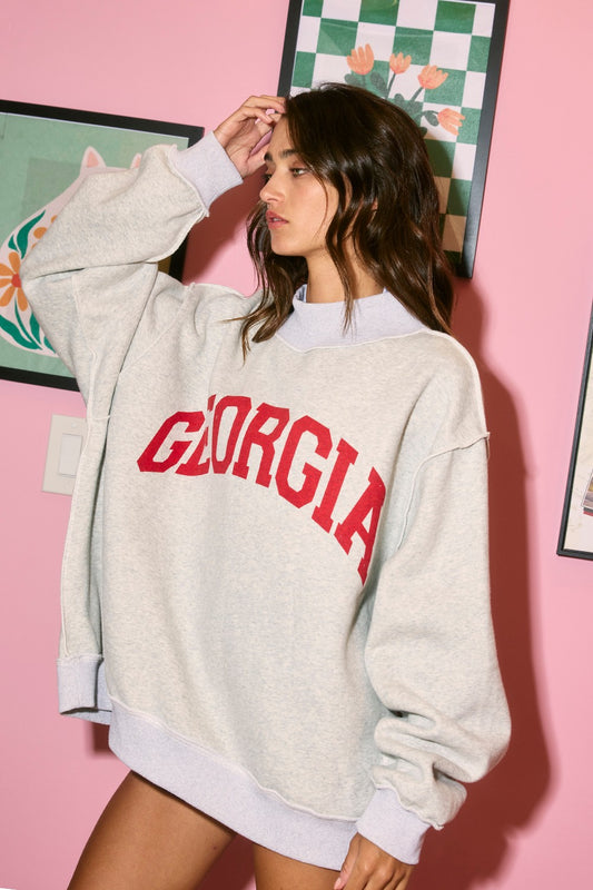 Harper Reversible Mockneck Sweatshirt – “Georgia & GA” Edition