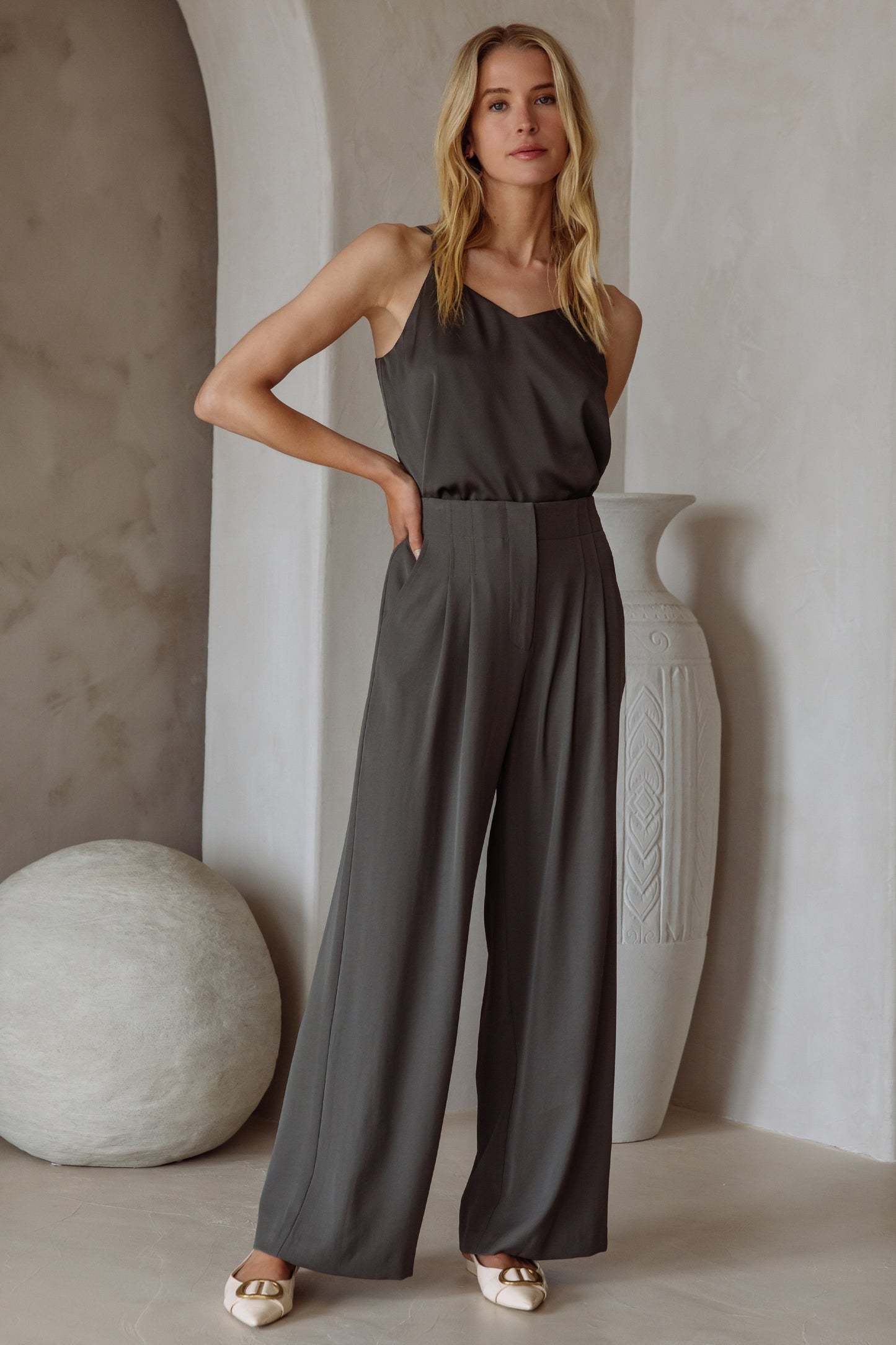 Sherry Wide Leg Eco Pants