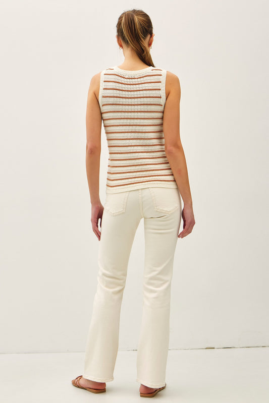 Nadine Striped Sweater Tank