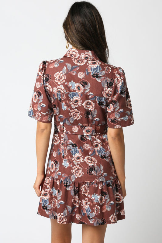 Alma Floral Belt Dress