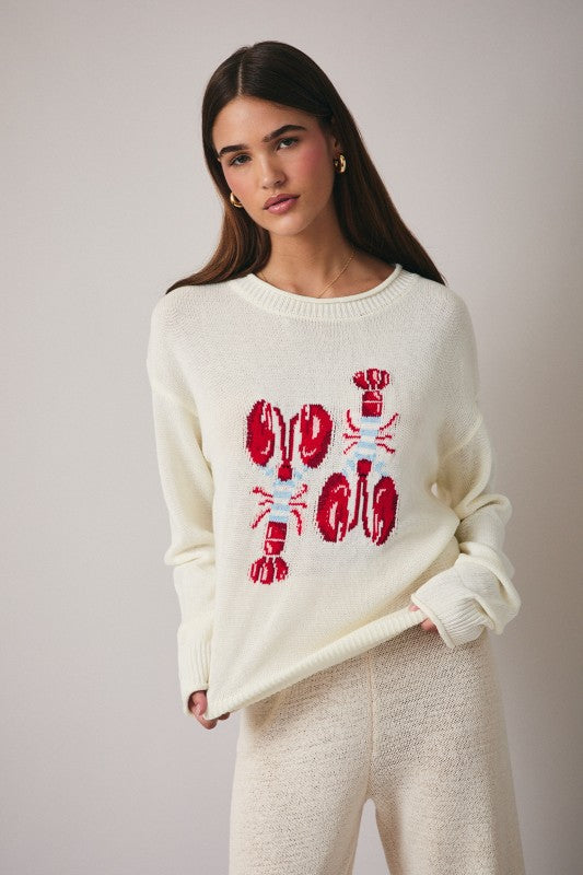The Lila Lobster Stripe Sweater