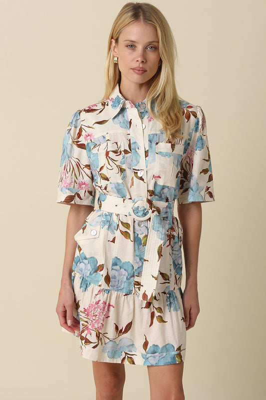 Anika Floral Belt Dress