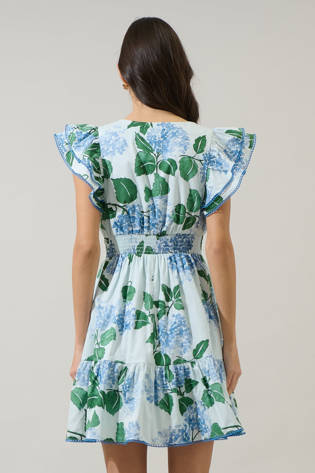 Elina Floral Ruffle Tier Mini Dress