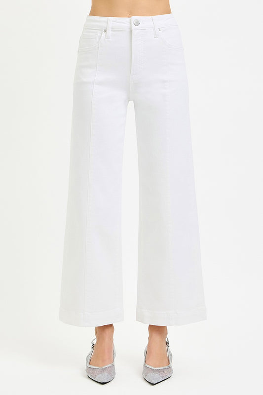 The Harper Tummy Control Crop Wide Jeans
