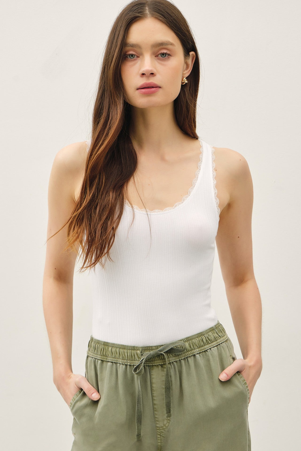 Laney Lace Trim Tank