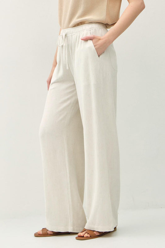 Women’s wide leg linen blend pants