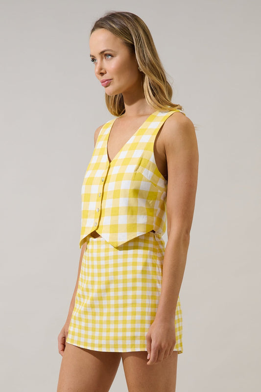 Kayri Button Up Cropped Vest