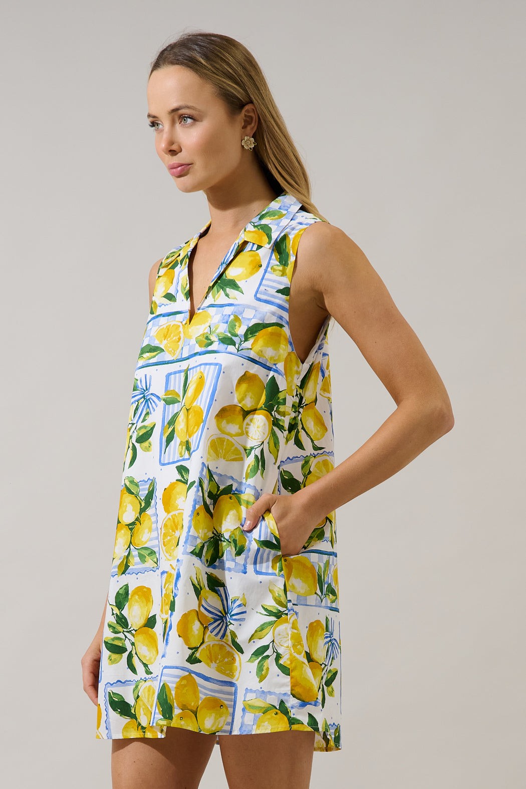 Lexya Citrus Shift Mini Dress