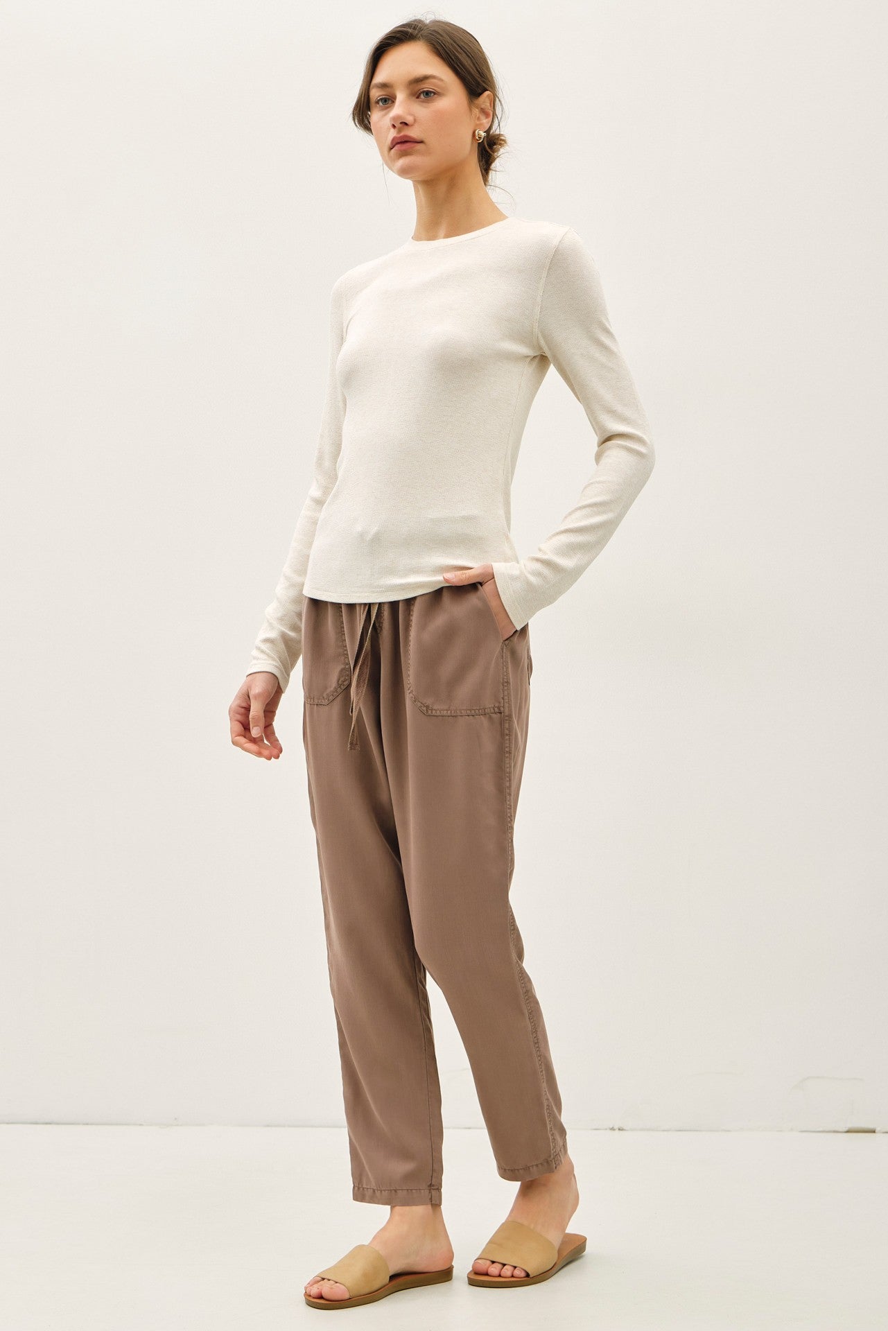 Everyday Essential Ribbed Long Sleeve Knit Top