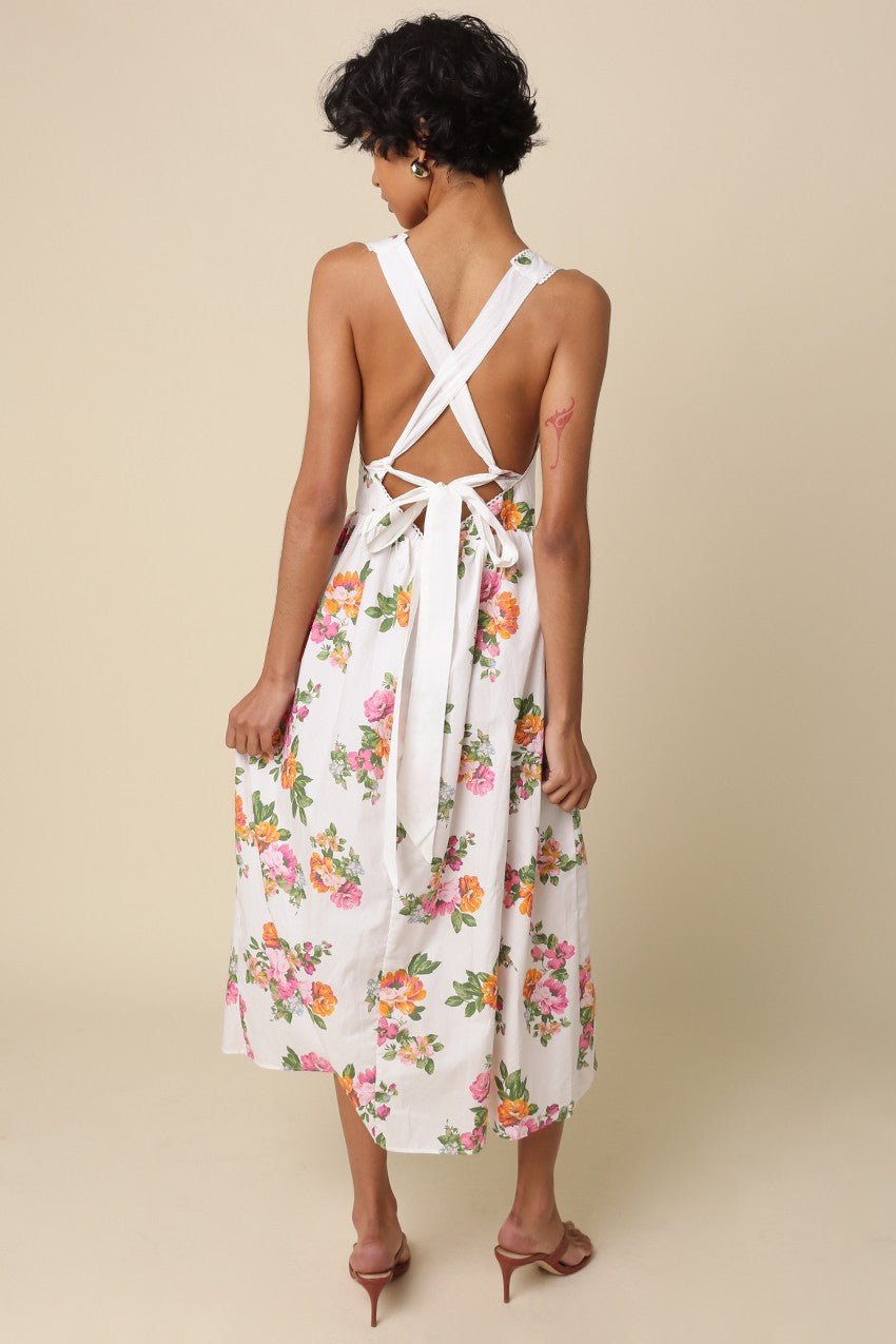 Rosalie Floral Cross-back Maxi Dress