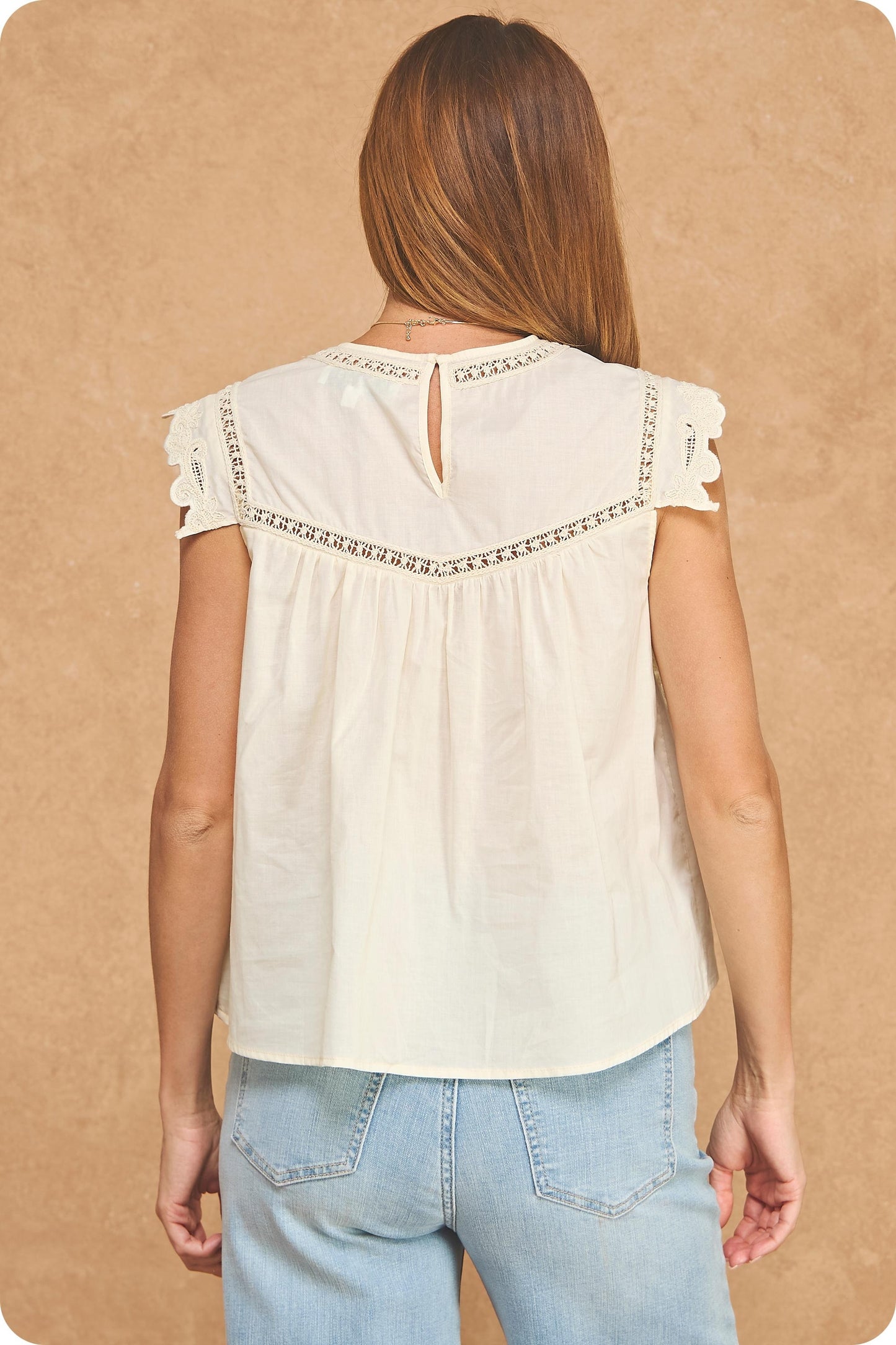 Elowen Embroidered Scalloped Lace Blouse