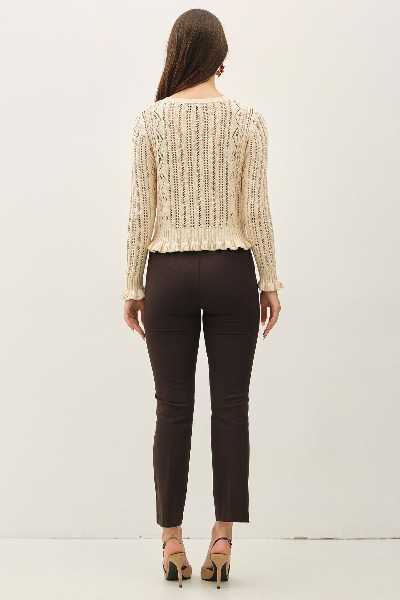 The Brielle Pointelle Crop Cardigan