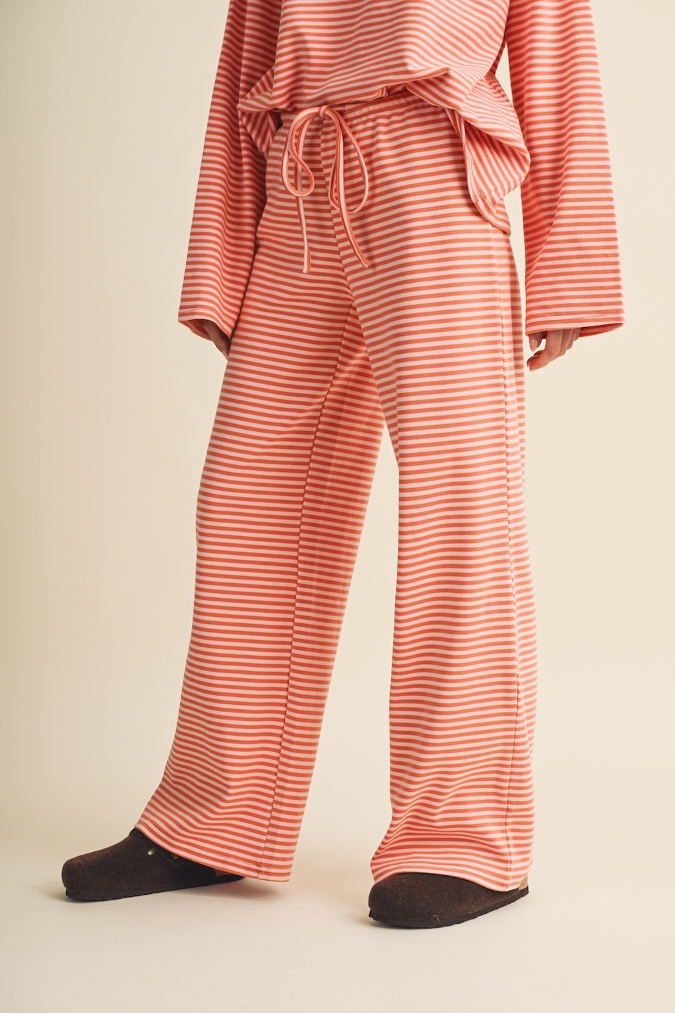 Marlowe Striped Wide Leg Knit Pants