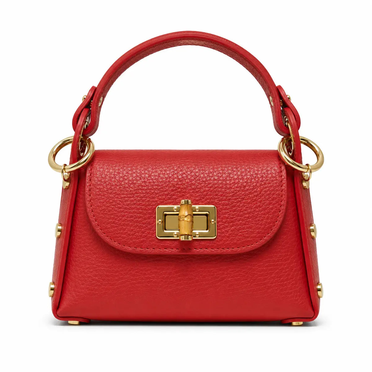 Sofia Bamboo Clasp Italian Leather Crossbody Bag