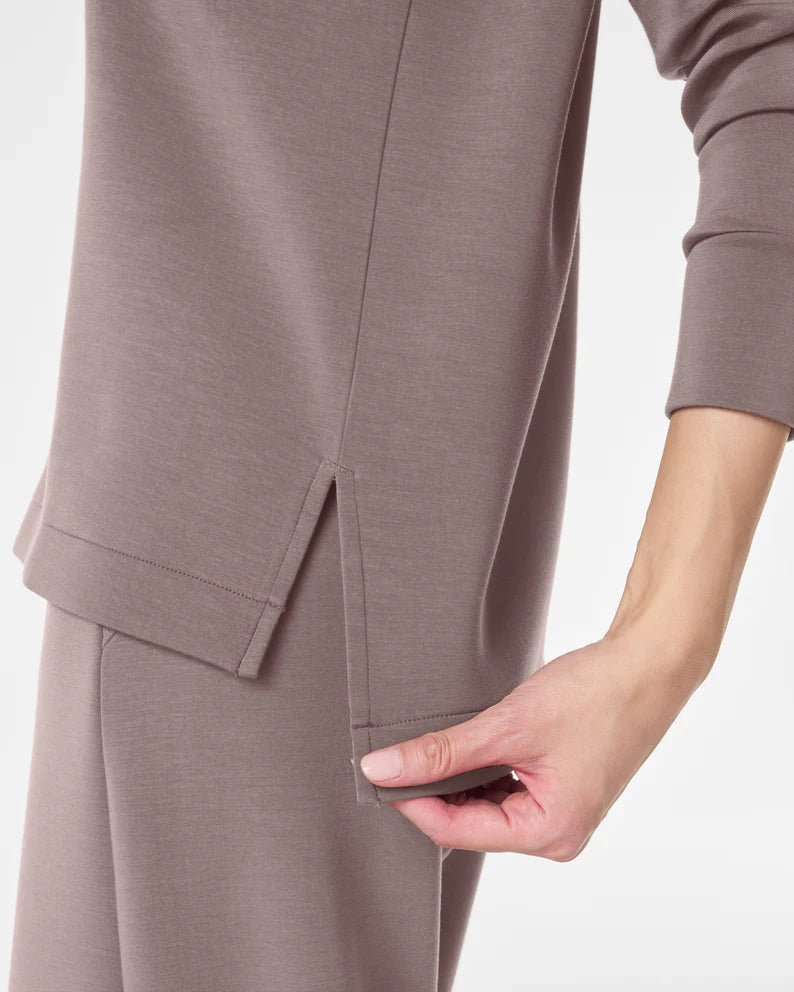 Spanx AirEssentials Polo Top - Smoke