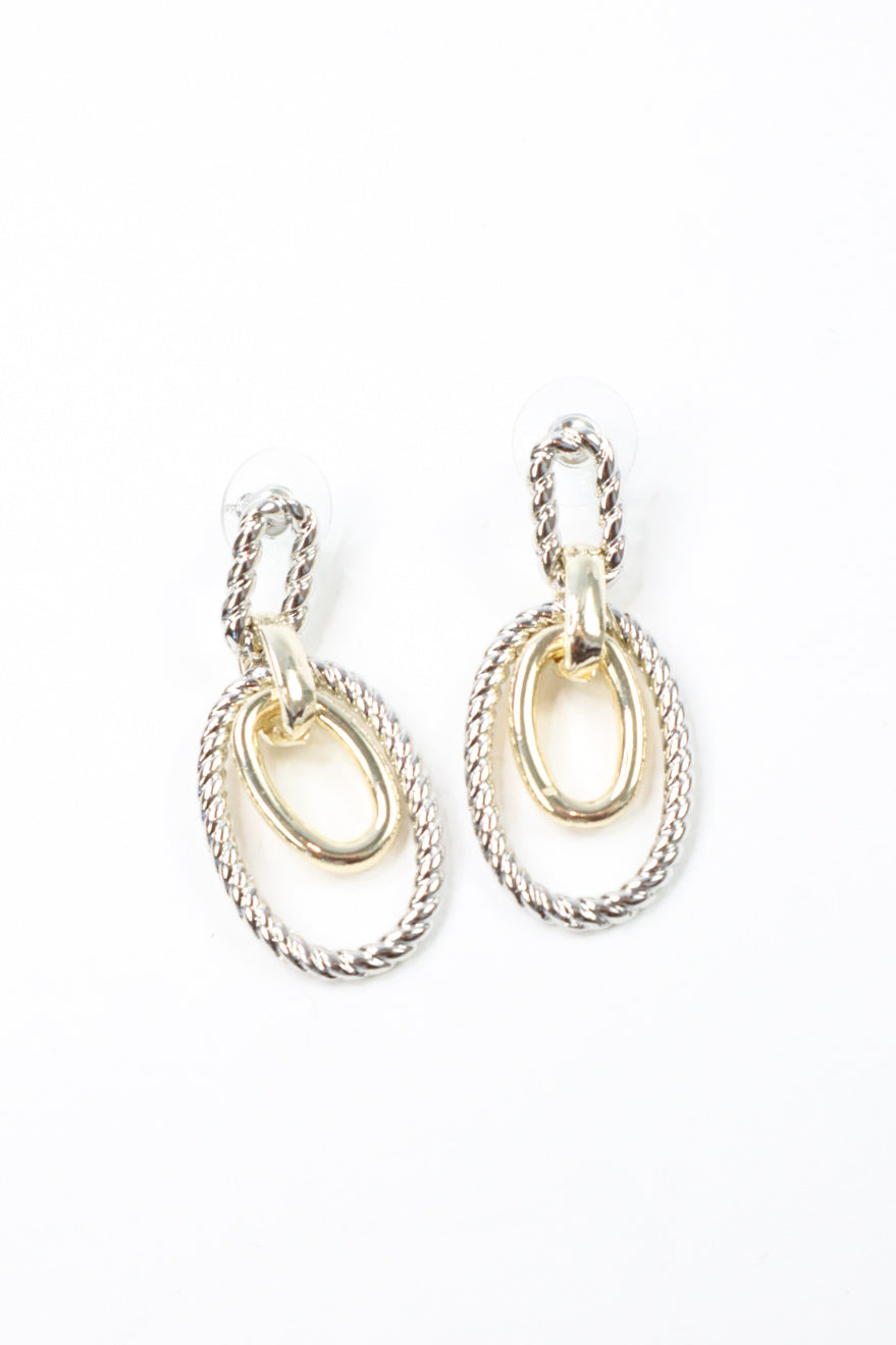 Mixed Link Drop Earrings