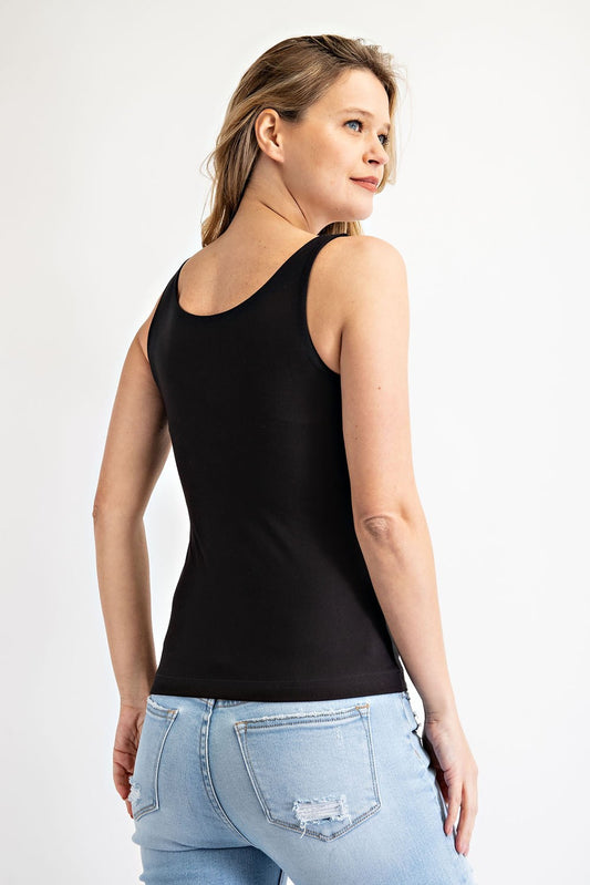 Experience everyday luxury with this butter-soft tank designed for ultimate comfort and layering versatility.