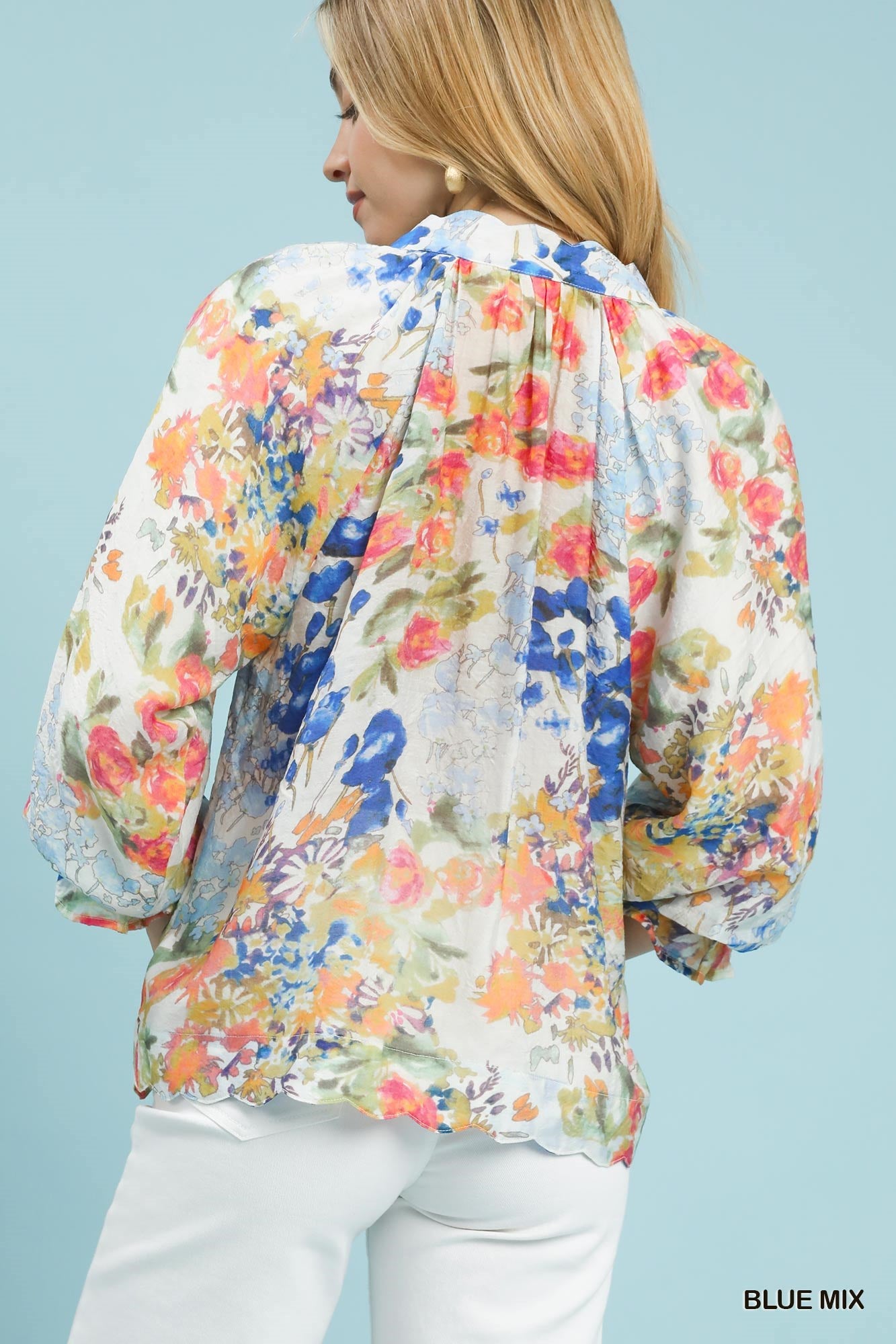 Elara Watercolor Blouse