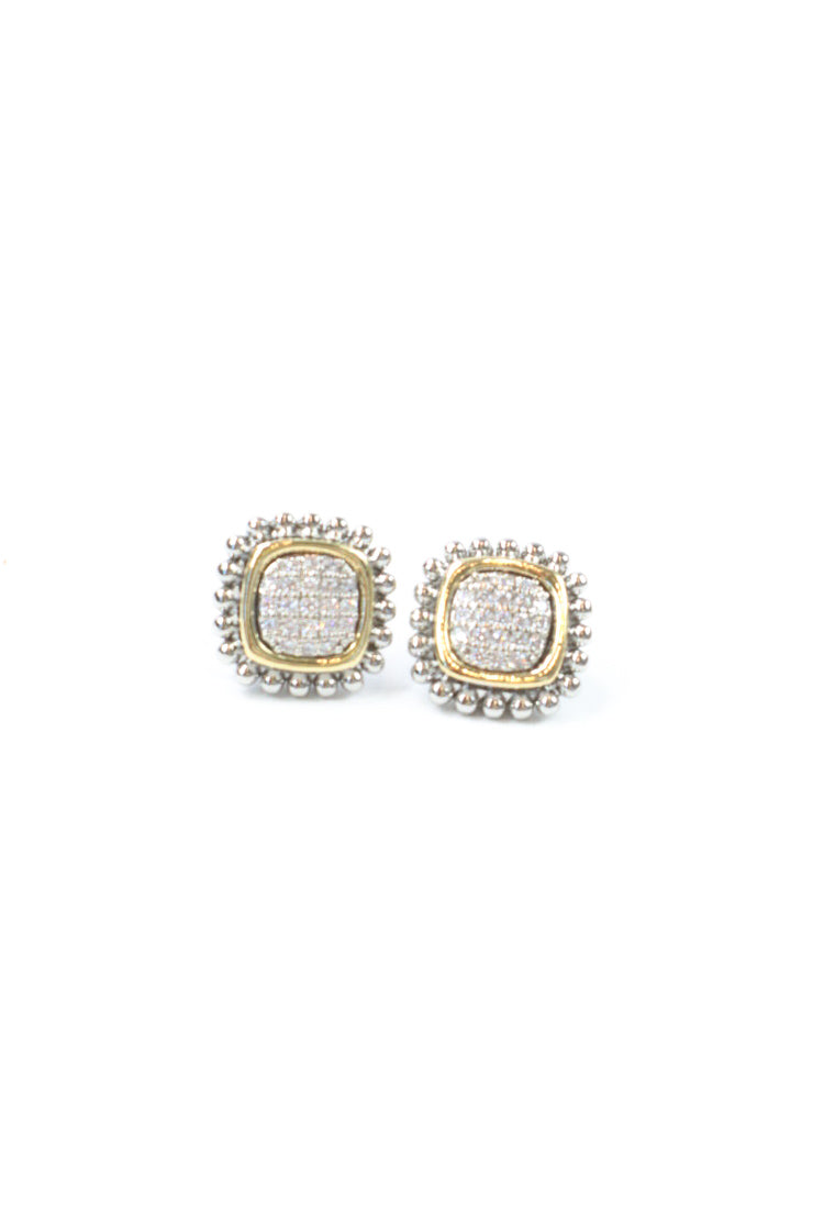 Crystal Pavé Stud Earrings