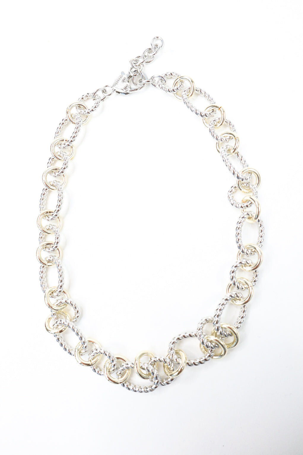 Silver Rope Chain Necklace