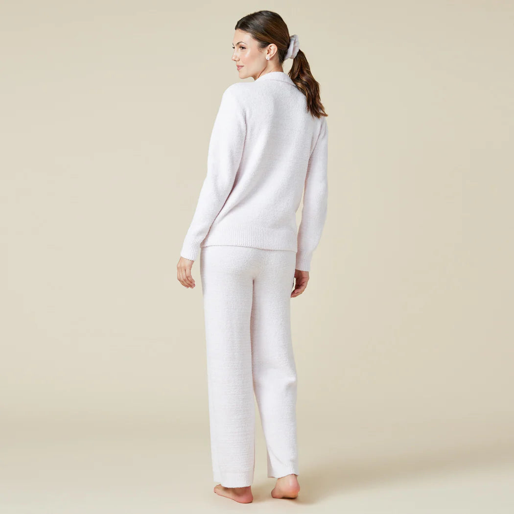 Softies Heather Marshmallow Johnny Collar Lounge Set - Blush Pink
