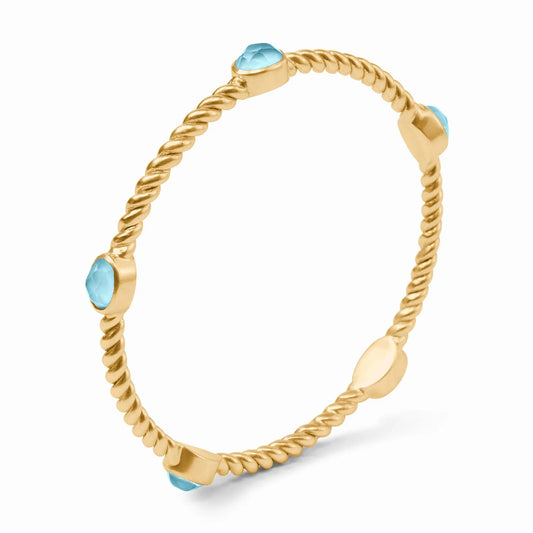 Julie Vos Nassau Bangle Iridescent Aquamarine Blue