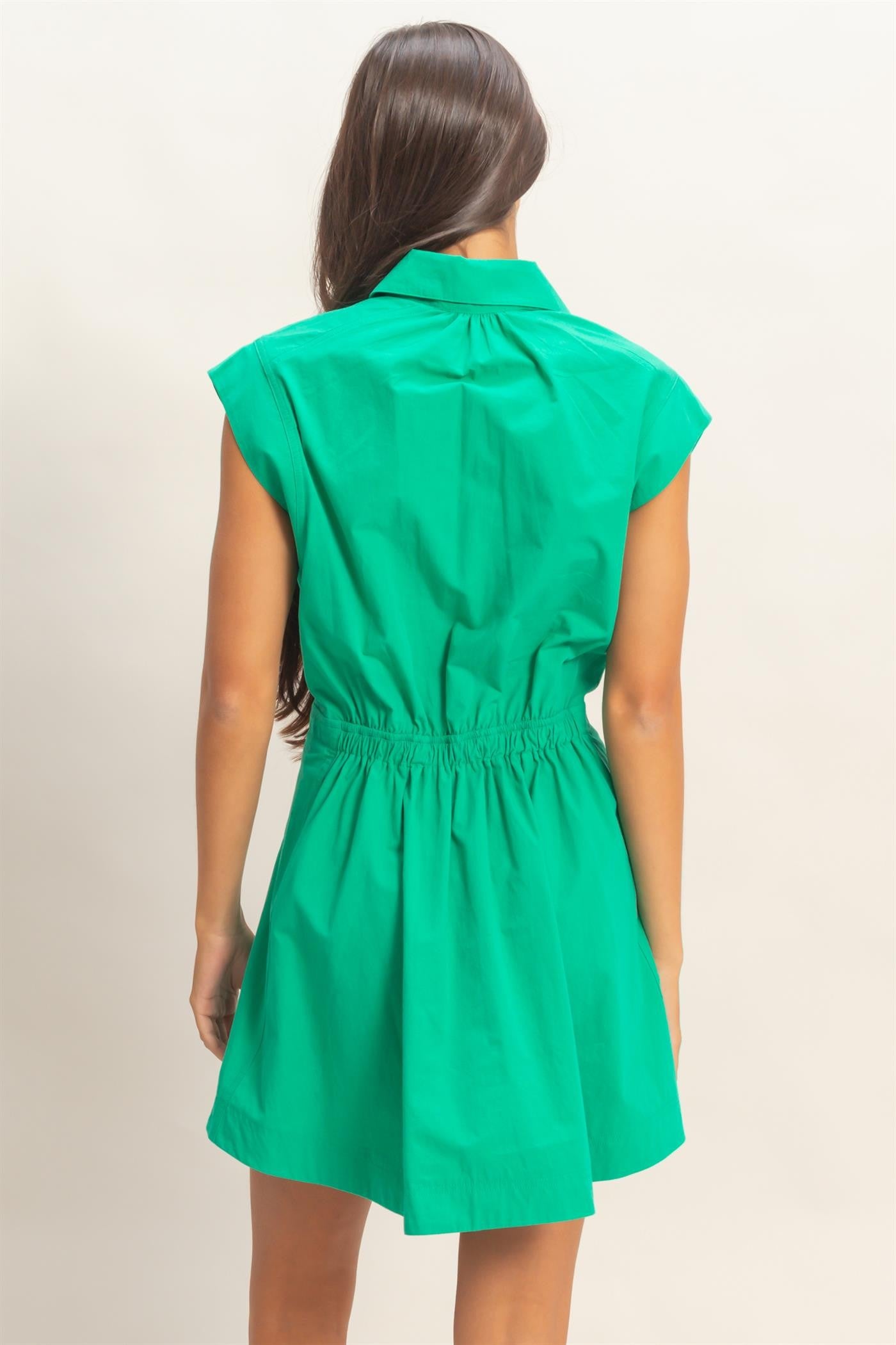 Starred Muse Cinched-Waist Mini Dress