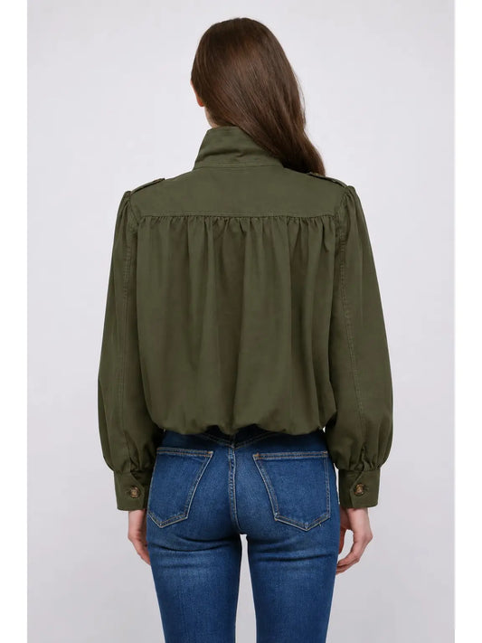 Olive Field Bomber Jacket