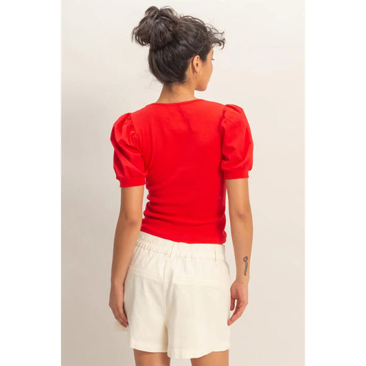 Sculpted Muse Puff Sleeve Tee