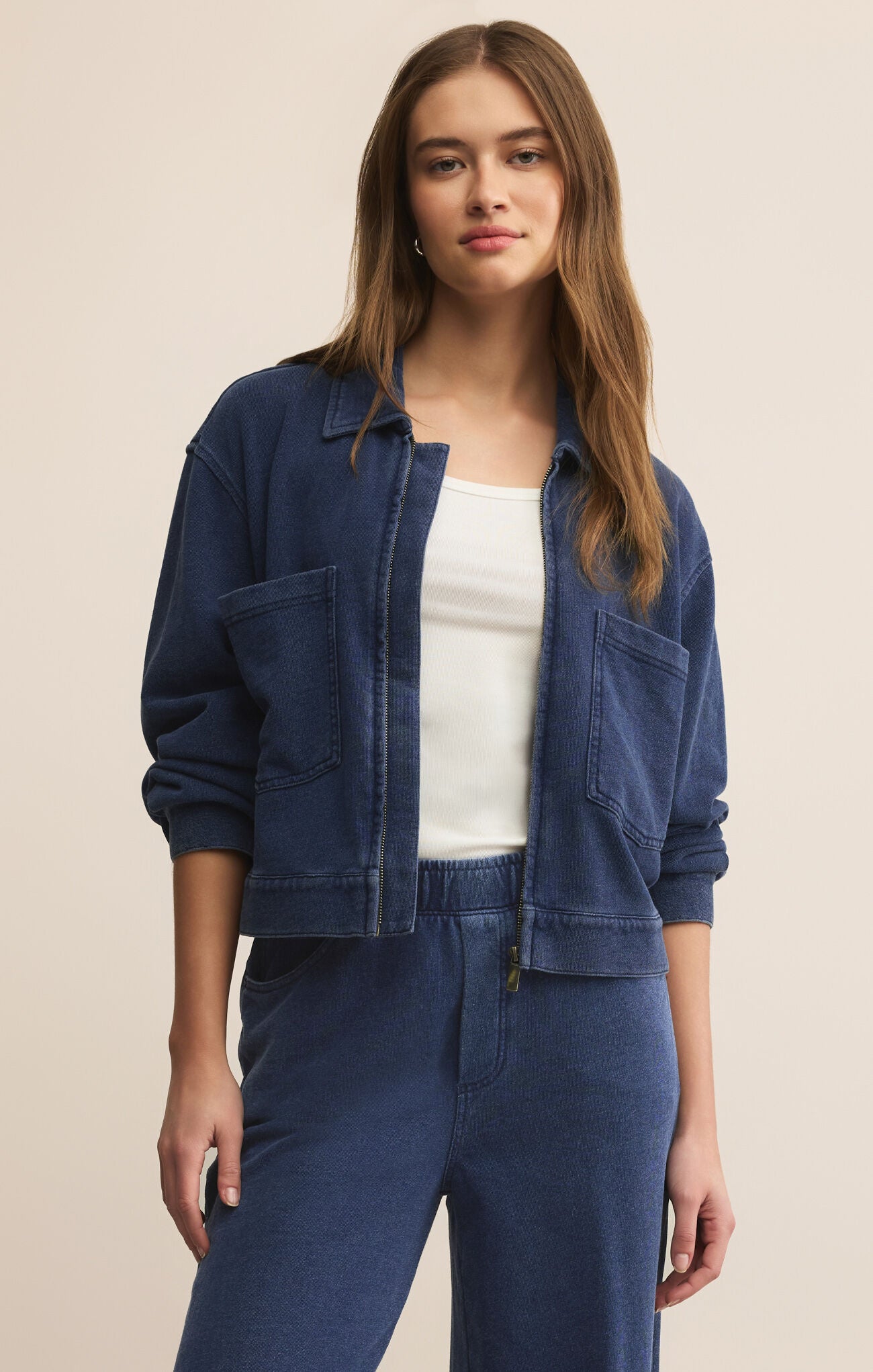 Z Supply Heritage Knit Denim Jacket