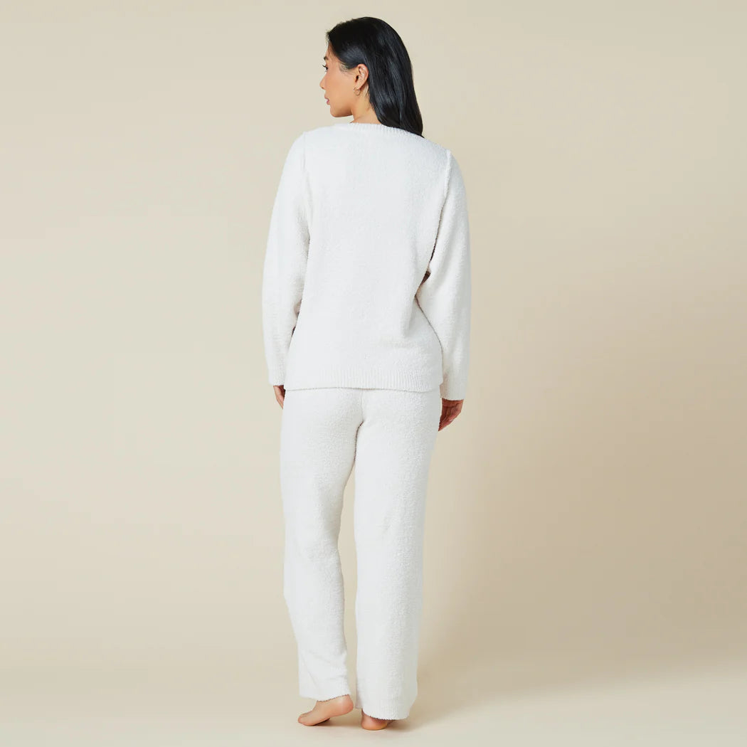 Softies Marshmallow Reverse Seam Longue Set With Bracelet Sleeve - Almond