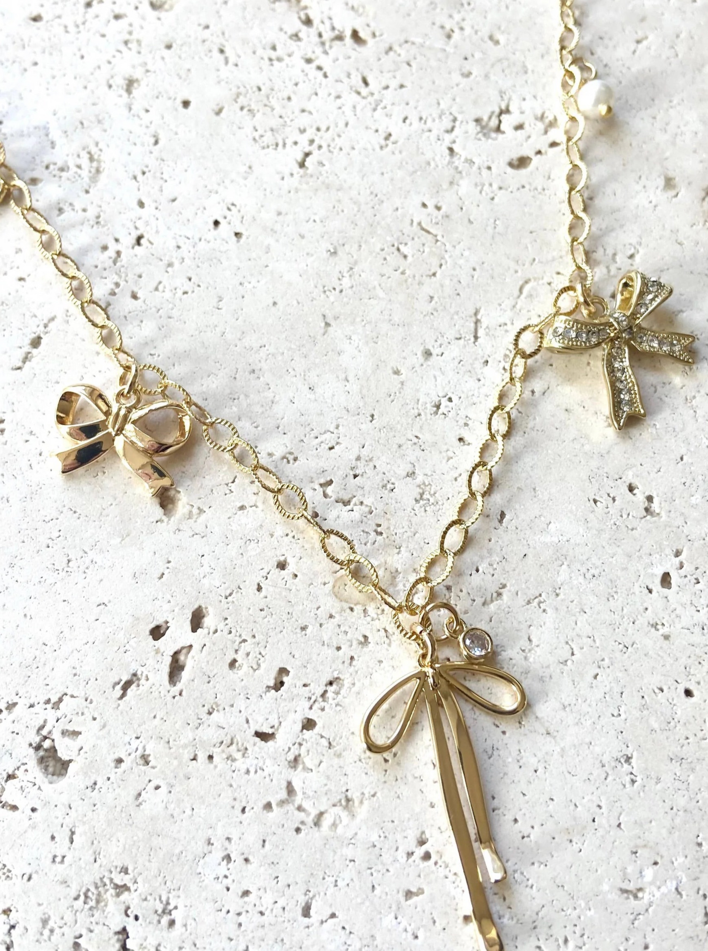 Clean and Simple Bow Necklace