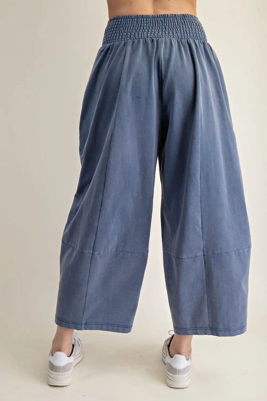The Thessaly Mineral Wash Wide Leg Pants deliver relaxed comfort and vintage-inspired style with every wear.