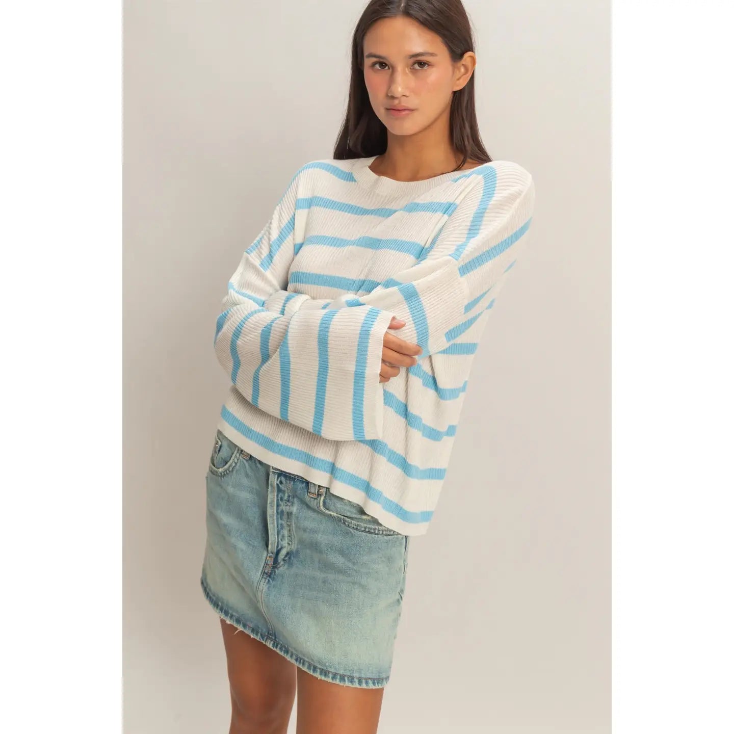 Azure Coast Striped Shirt
