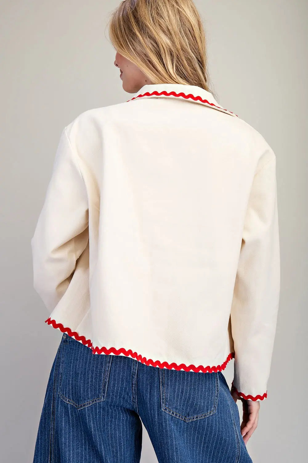 Rachael Ric Rac Trim Embroidered Jacket