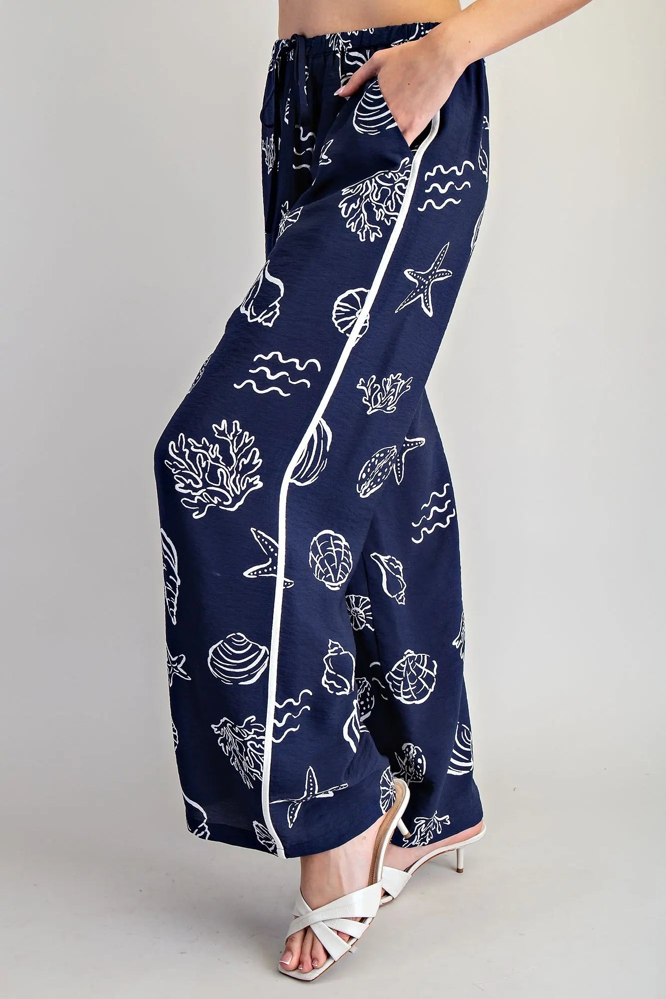 Coastal Inspired Wide Leg Pants