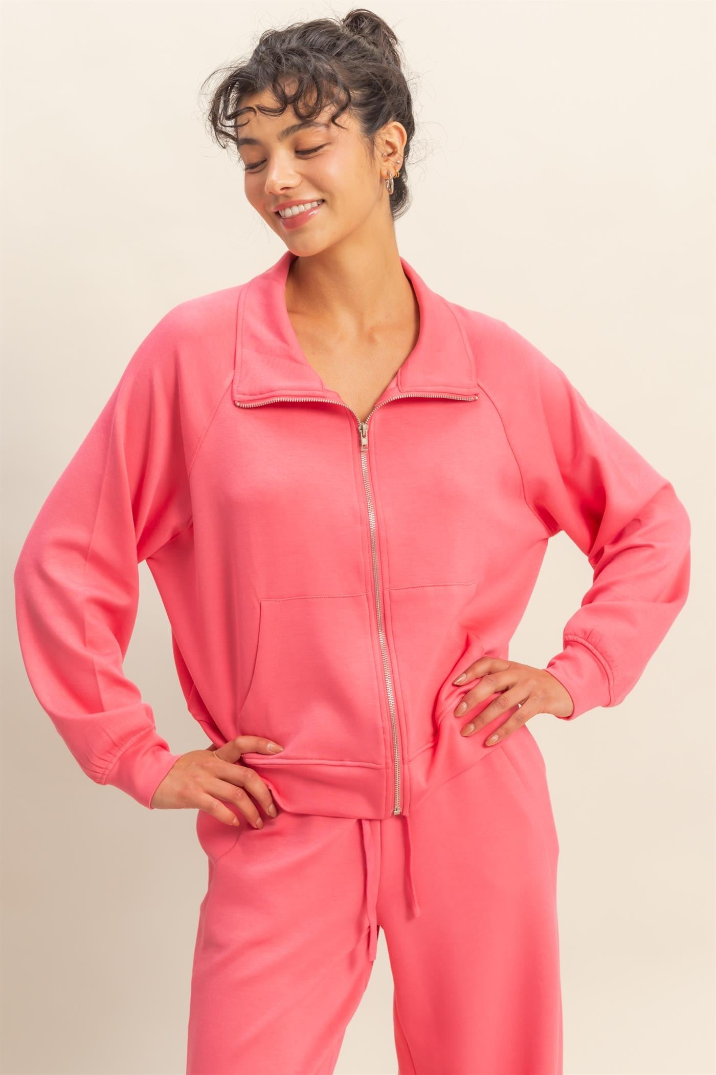 Hattie Scuba Zip Jacket