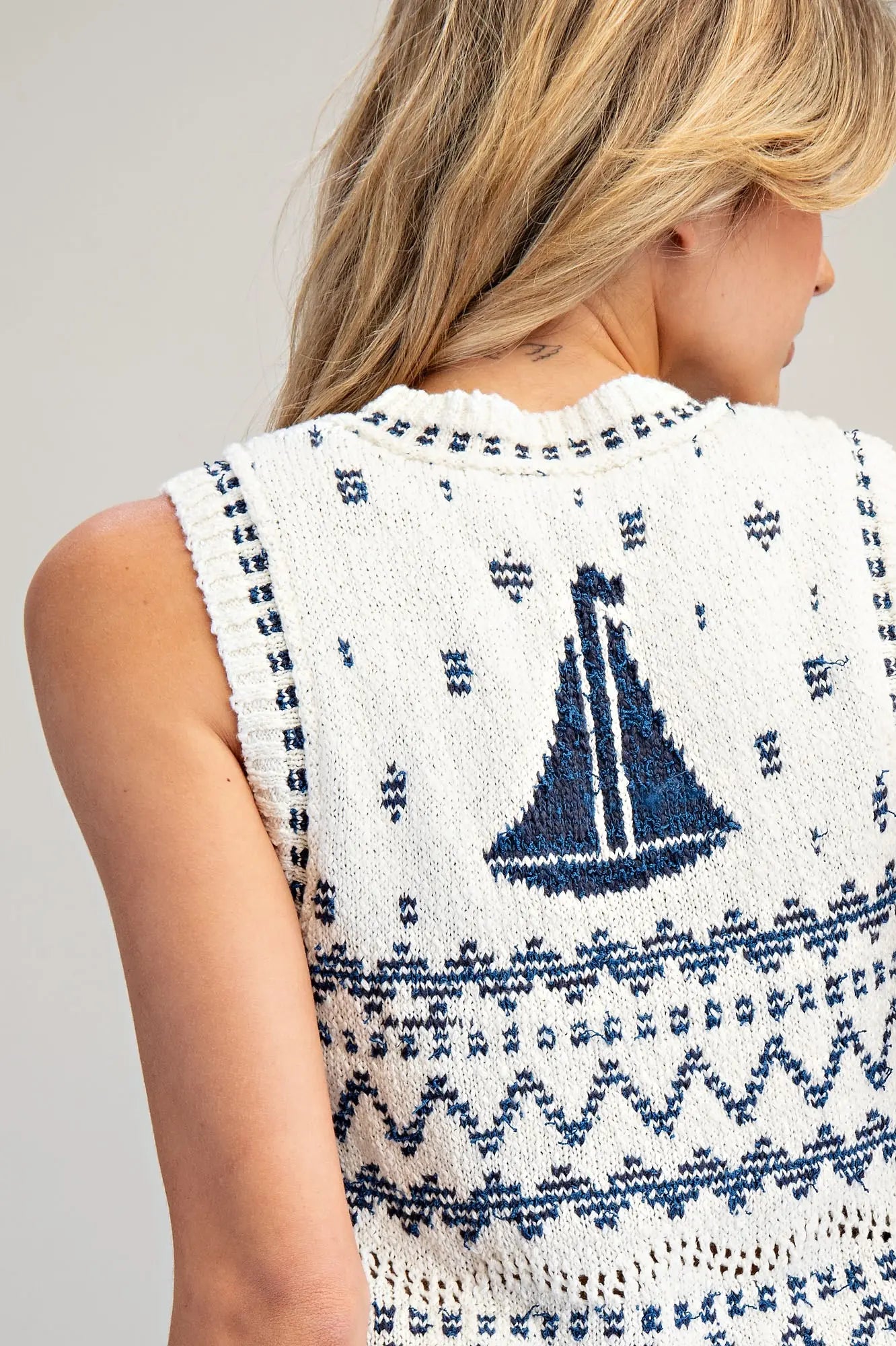 The Brittany Sailboat Sweater Vest